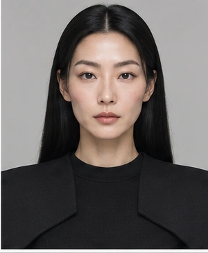정면 얼굴 분할 결과, 300×365픽셀