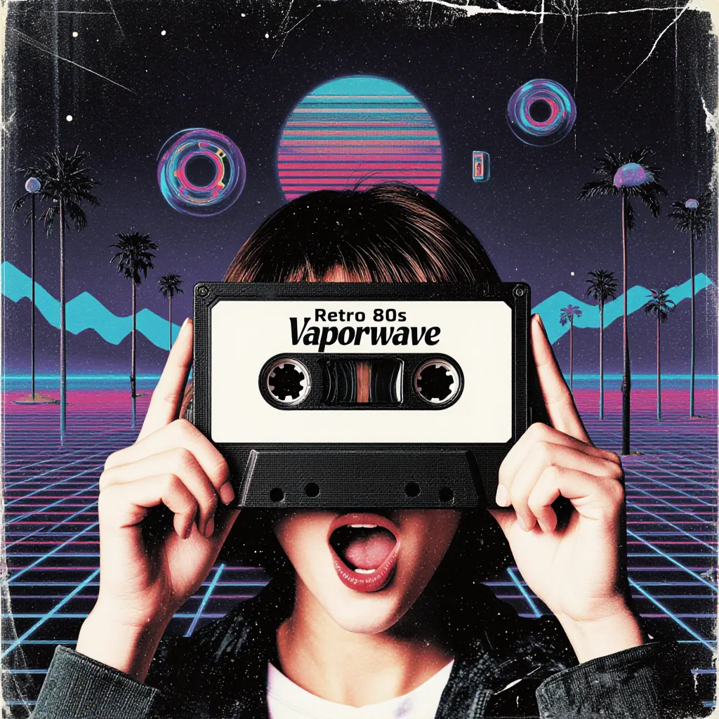 Retro 80s Vaporwave 제작자 예시 2