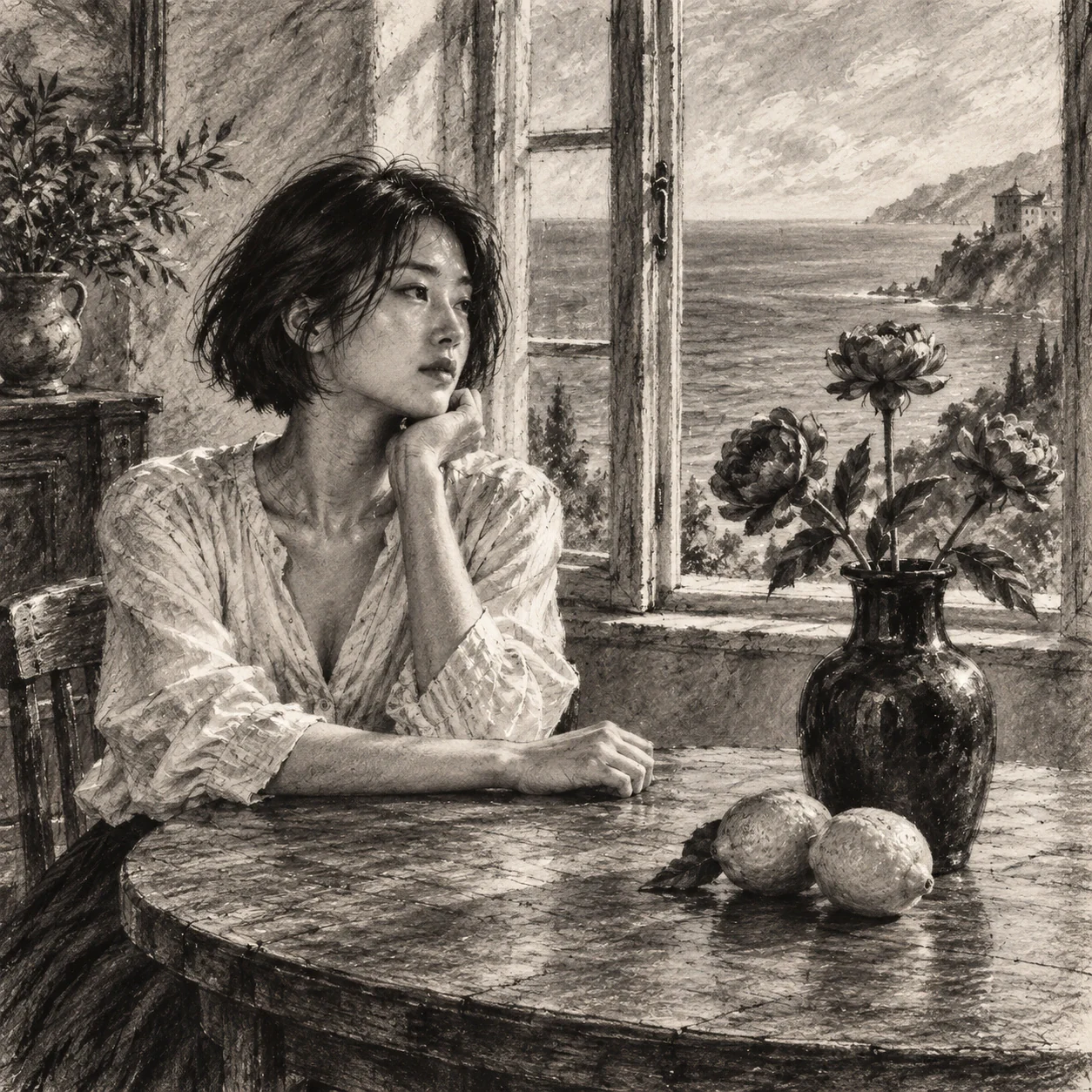 목탄화
