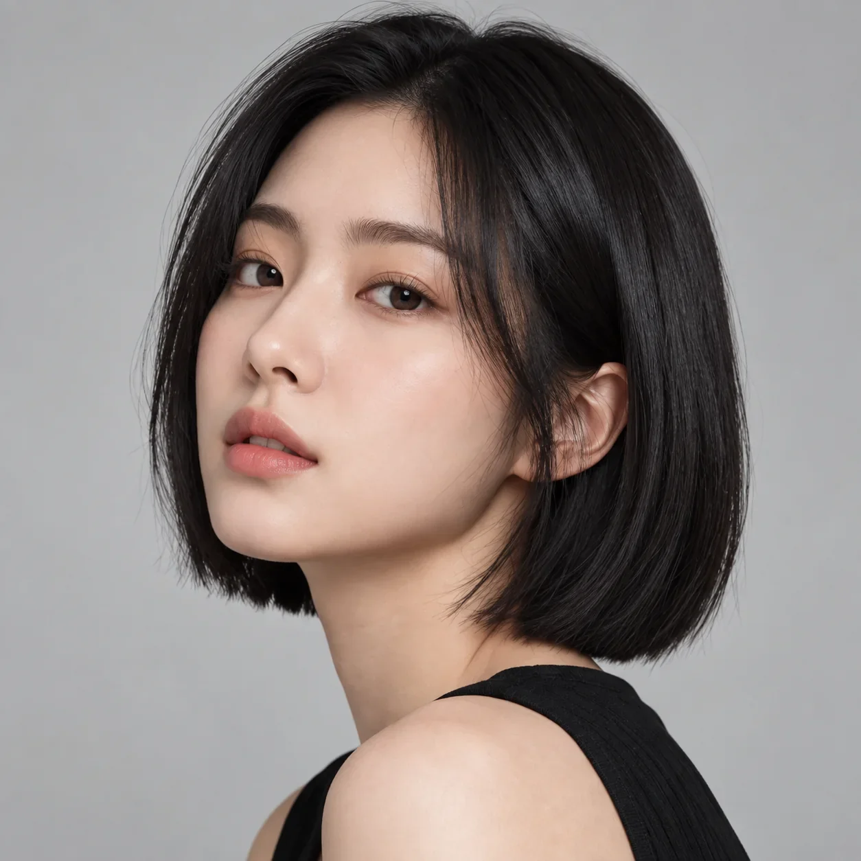 앞머리 없음
